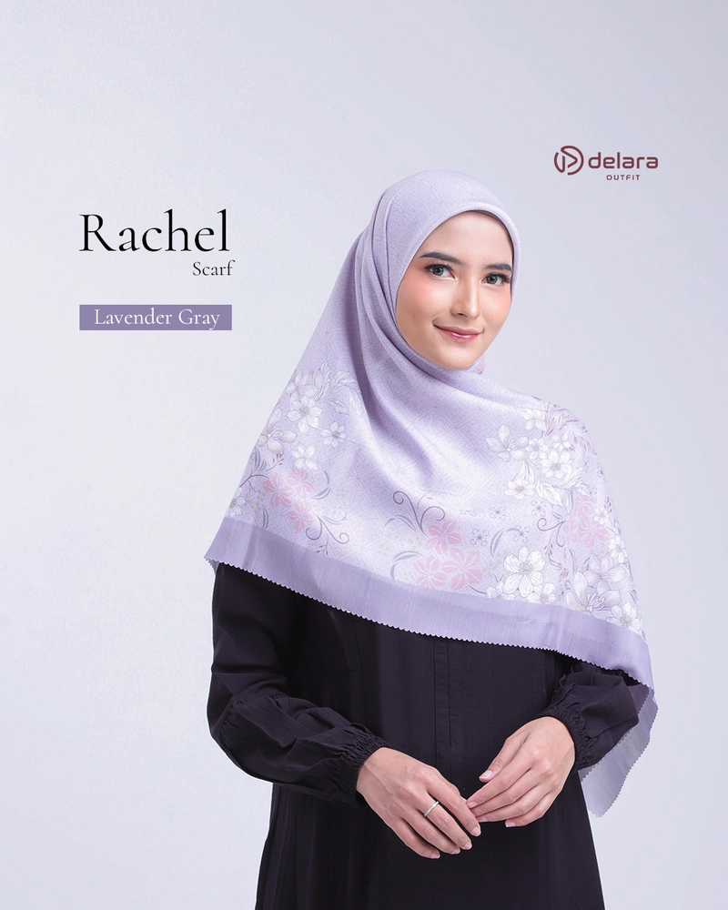 Product image SCARF MOTIF RACHEL 130 130x130cm LAVENDER GRAY